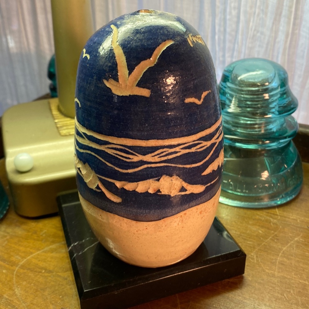 Sonny Fletcher Pottery Seed Pot Signed Native American Southwestern Style